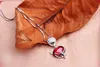 Collier en argent sterling 925 CZ, tout nouveau, mode, grenat rouge, tête de renard, chaîne de clavicule, bijoux ► Photo 2/6