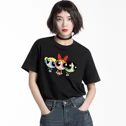 Черный футболка женская летняя обувь футболки для женщин 2019 летние топы кавайная футболка крутые Футболка для девочки рубашки vogue аниме