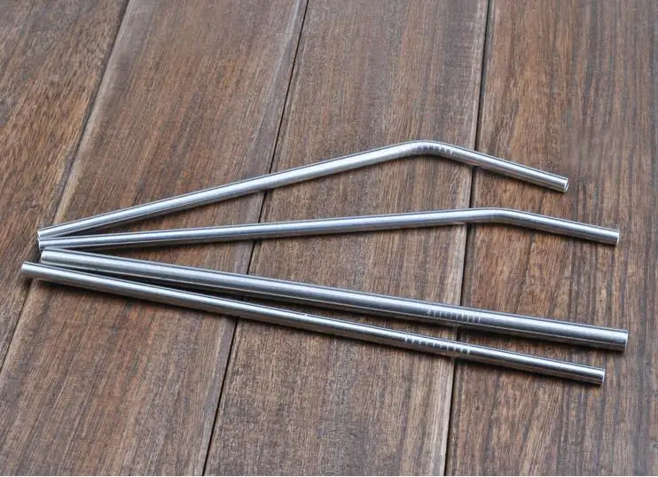 304 Stainless Straw for 20oz Water Cup Stainless Steel Metal Drinking Straw Reusable Straws 215*12mm