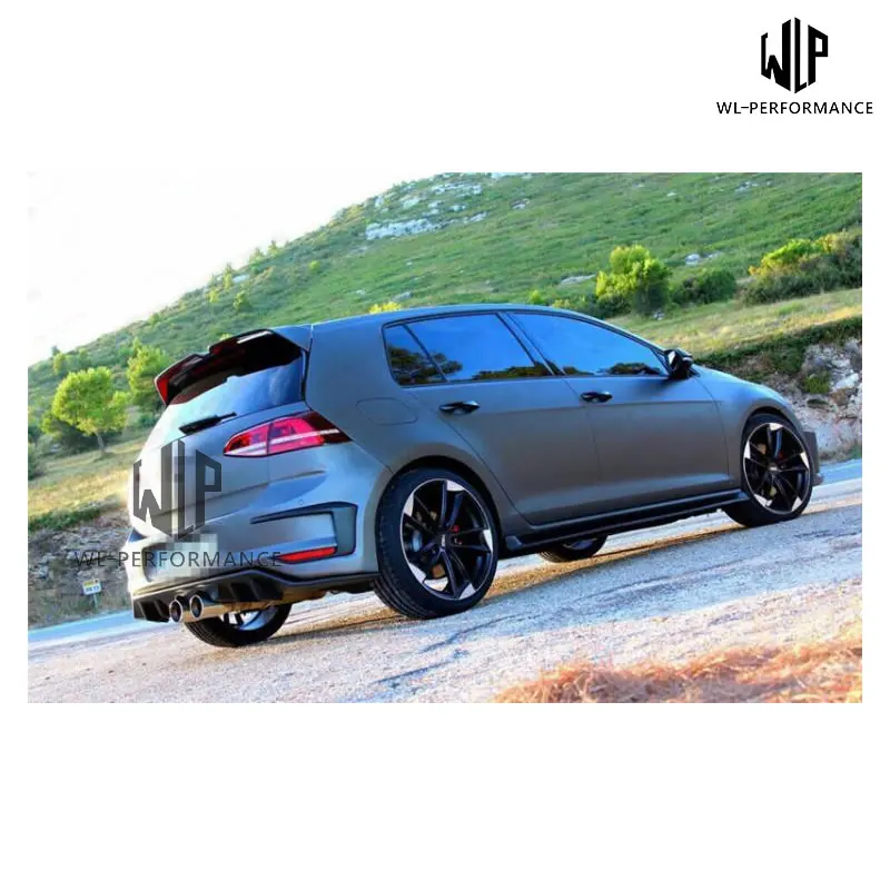 Гольф 7 MK7 R400 карбоновое волокно задний бампер диффузор для губ Средний выход автомобильный Стайлинг для Volkswagen Golf 7 R400 автомобильный комплект кузова