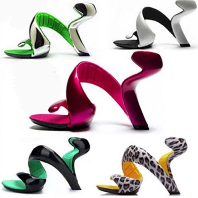 

MoBeiNi shaped Roman style wedge sandals ladies new nightclub banquet open toe bottomless shoes snake-shaped winding high heels
