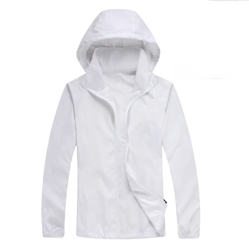 Дышащая футболка для рыбалки, переносная, UPF 50+, Солнцезащитная рубашка с кепкой для мужчин, женщин, мальчиков, детей, цена, разные цвета - Цвет: White