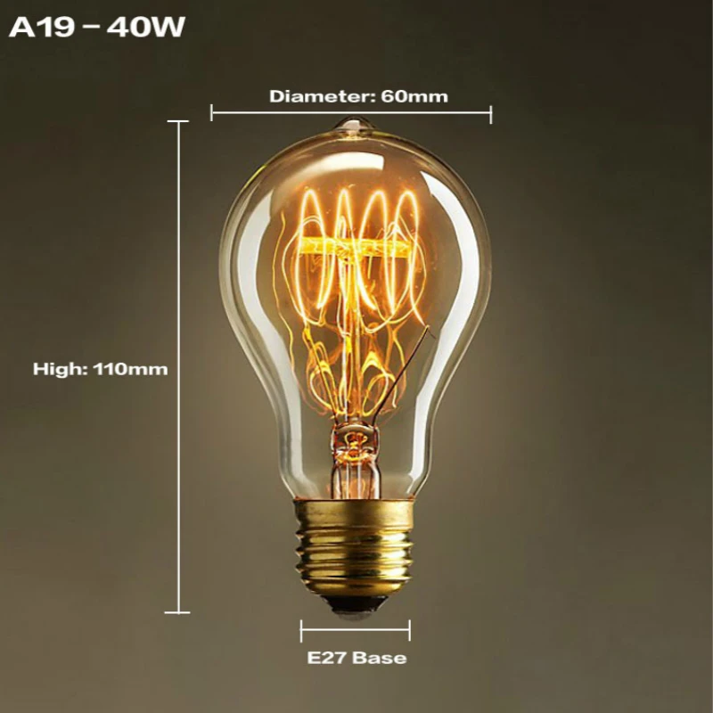 Retro Christmas Lights Lamp Vintage Edison Filament Light Bulb E27 40W 220V Incandescent Antique Bulb Warm Yellow lampes ampoule