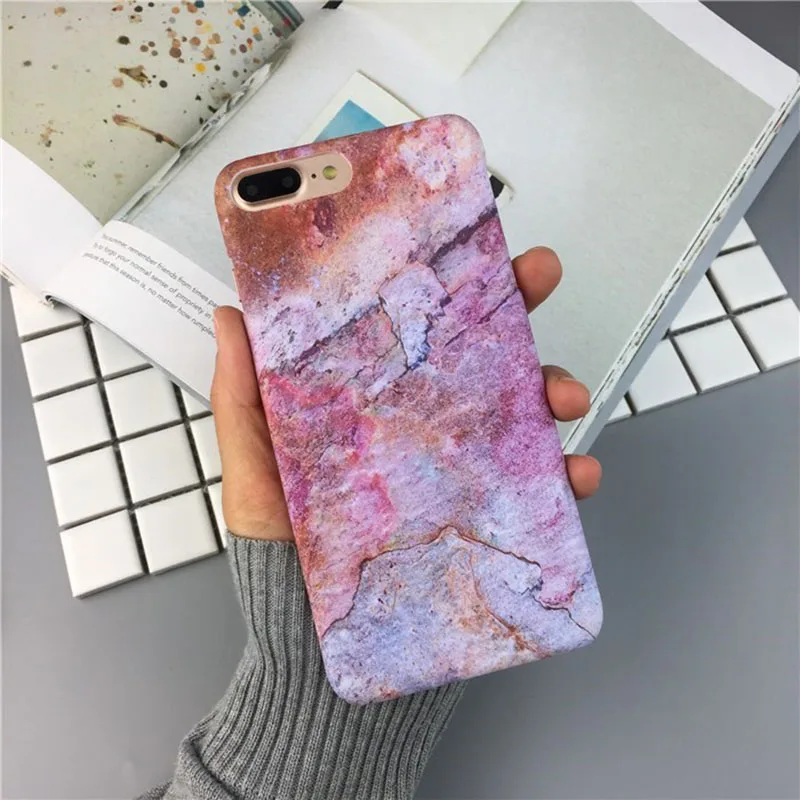 Marble Phone Case For iPhone 7 Case For iPhone X 7 6 6S 8 Plus 6 S Case Cover XR XS MXA Coque Scrub Hard PC Cover Capa