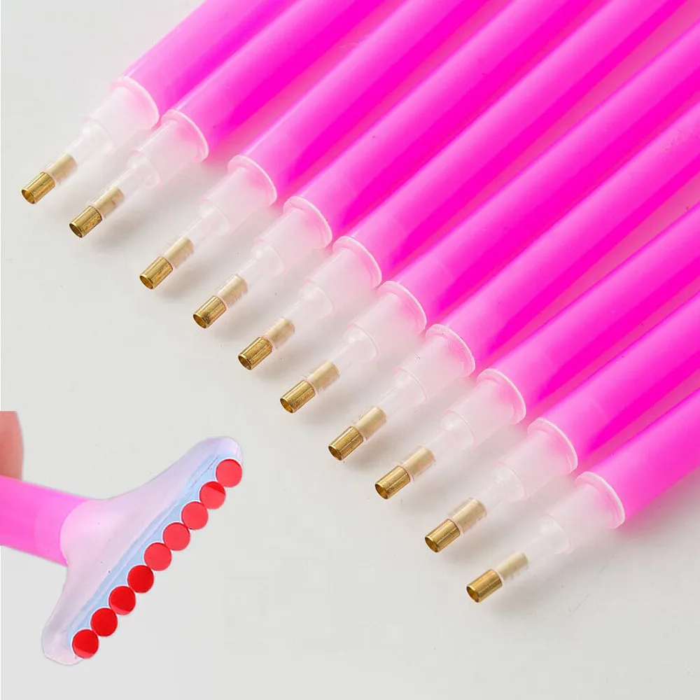 10Pcs Diamond Painting Tools Point Drill Pen Kit Rhinestone Mosaic