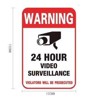 

1pc Monitor Warning Sticker Camera Sticker Signage Warning And Safety Signs Cctv Video Surveillance Security Camera Sticker