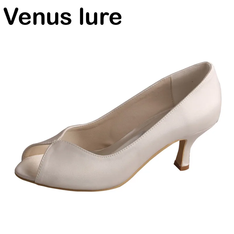 ivory peep toe heels