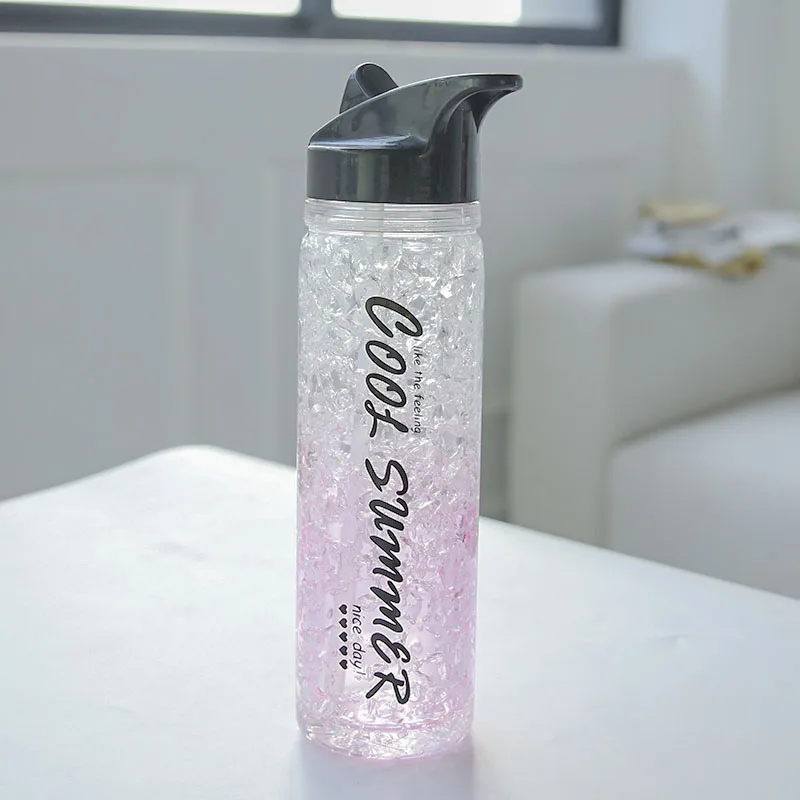 

600ml Cup Drink Bottle Plastic With Straw Summer Ice Durable For Water Coffee Fruit Juice DAG-ship