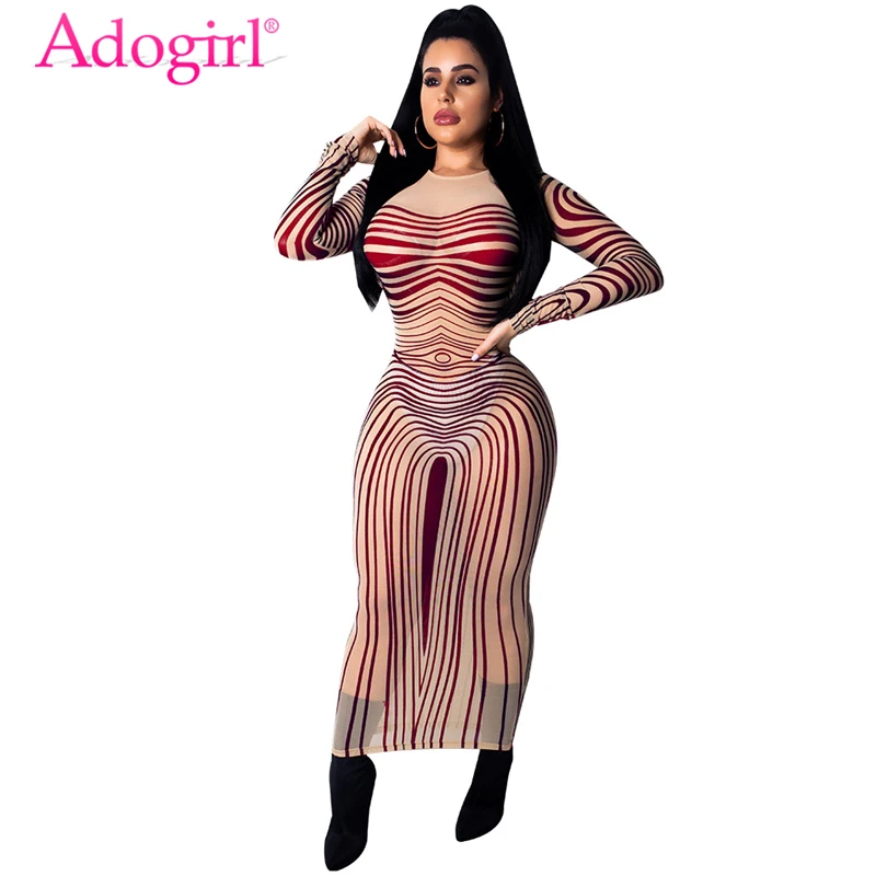 sheer bodycon maxi dress