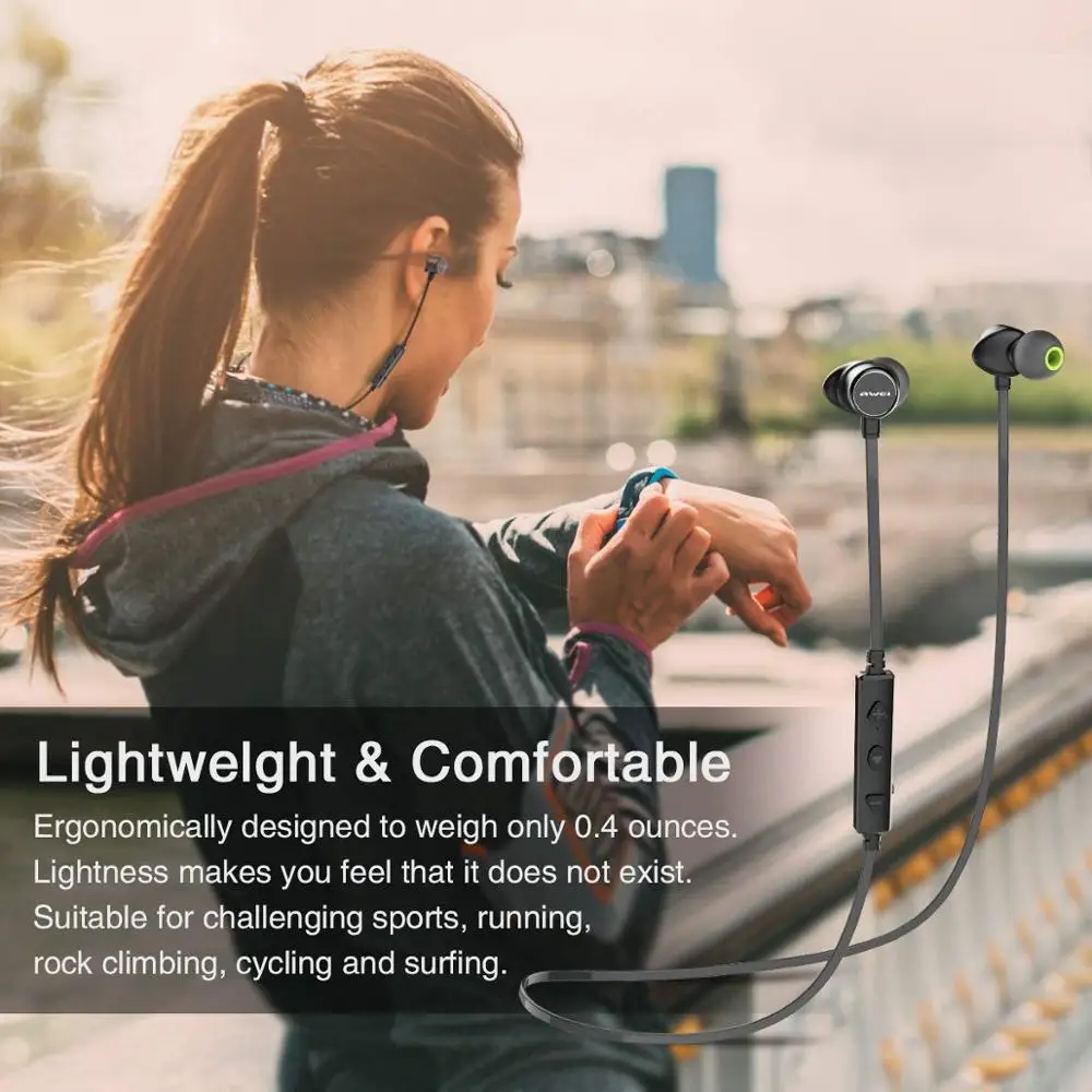 Оригинальные беспроводные наушники вкладыши AWEI WT20 Bluetooth Hi Fi стерео звук