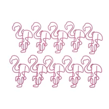 10 шт. креативные офисные школьные принадлежности милый мультфильм Розовый фламинго животные скрепки креативные закладки студенческие подарки