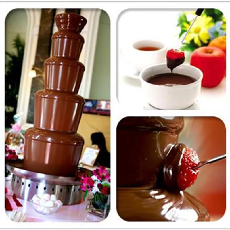 5 слойная шоколадная фонтанная машина ZF из нержавеющей стали 304|chocolate fountain