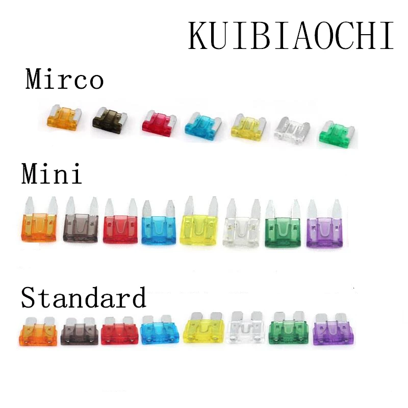 Fuses car Mini Micro Standard Car fuse 2A 3A 5A 7.5A 10A 15A 20A 25A