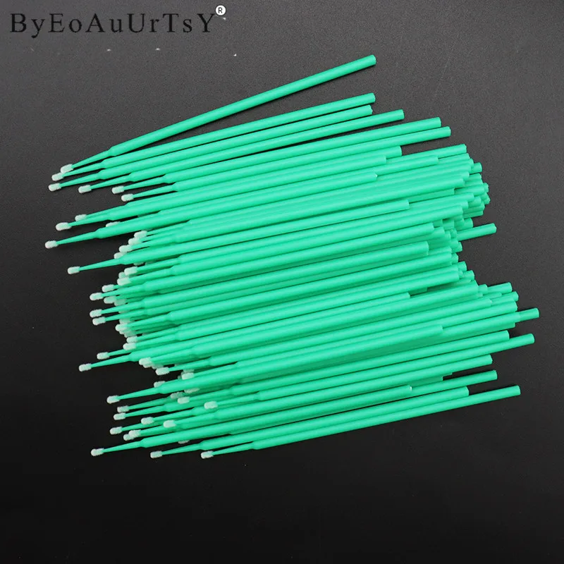 100 Micro Disposable Eyelash Extension Individual Applicators Mascara Brush For Women Eye Lash Glue Cleaning Stick Makeup Brush (4)
