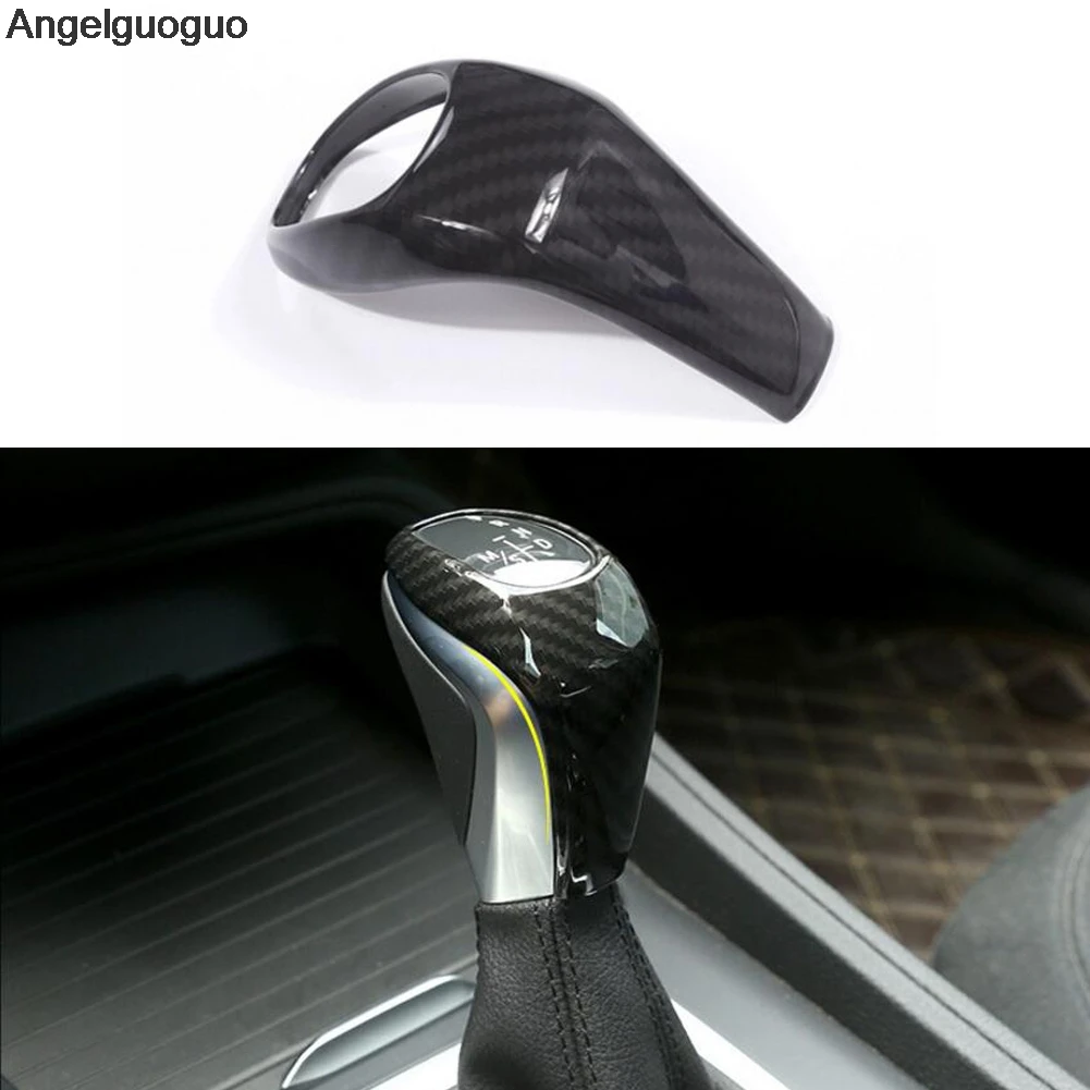 Angelguoguo Car Shift Lever Knob/ Car stalls head/ gear head frame sticker For BMW 1 Series F20 F21 118i