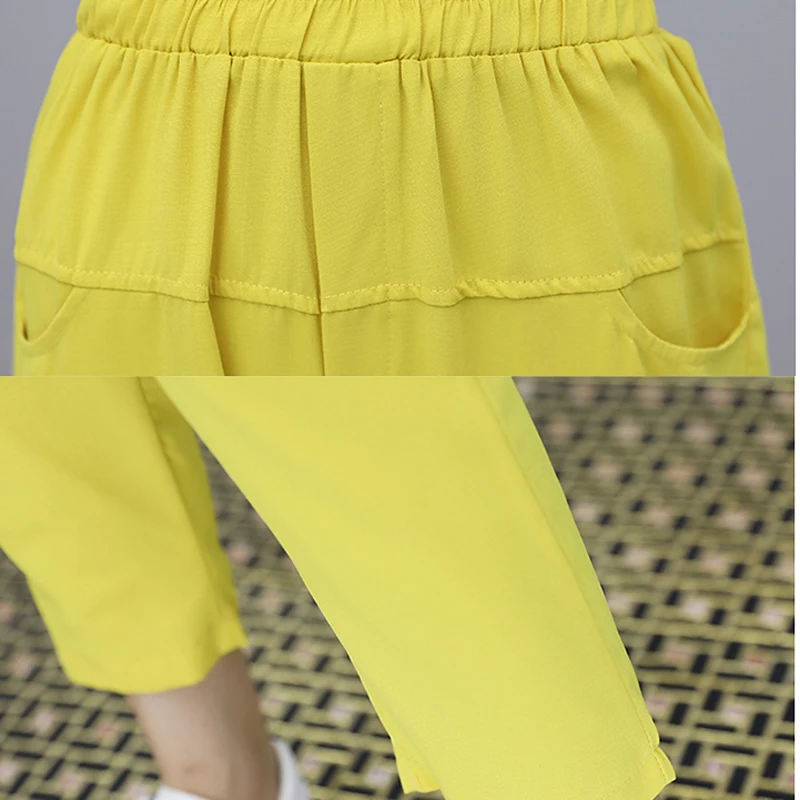 Желтый в клетку Корейском стиле Clothing Co ord комплект летняя одежда одинаковая