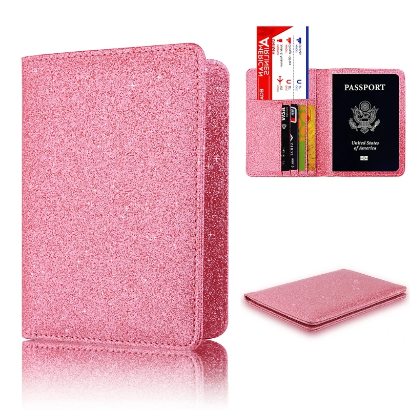 

Blocking Case for Wallet Cover Case Passport Travel Shiny Passport Holder