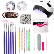 Набор для ногтей 36 Вт УФ светодиодный светильник Сушилка для ногтей с 11 шт. маникюрный набор для ногтей советы для женщин для маникюра ногтей инструменты наклейки высокого качества