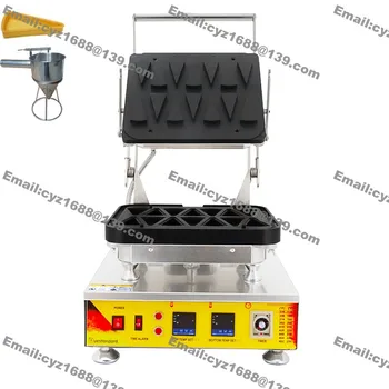 

Free Shipping Commercial Nonstick 110v 220v Electric 14pcs Mini Triangle Egg Tart Shell Baker Maker Machine w/ Batter Dispenser