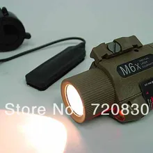 M6X фонарик с ксеноновой лампой и красной лазерной w/ИК инфракрасный фильтр светло-коричневый