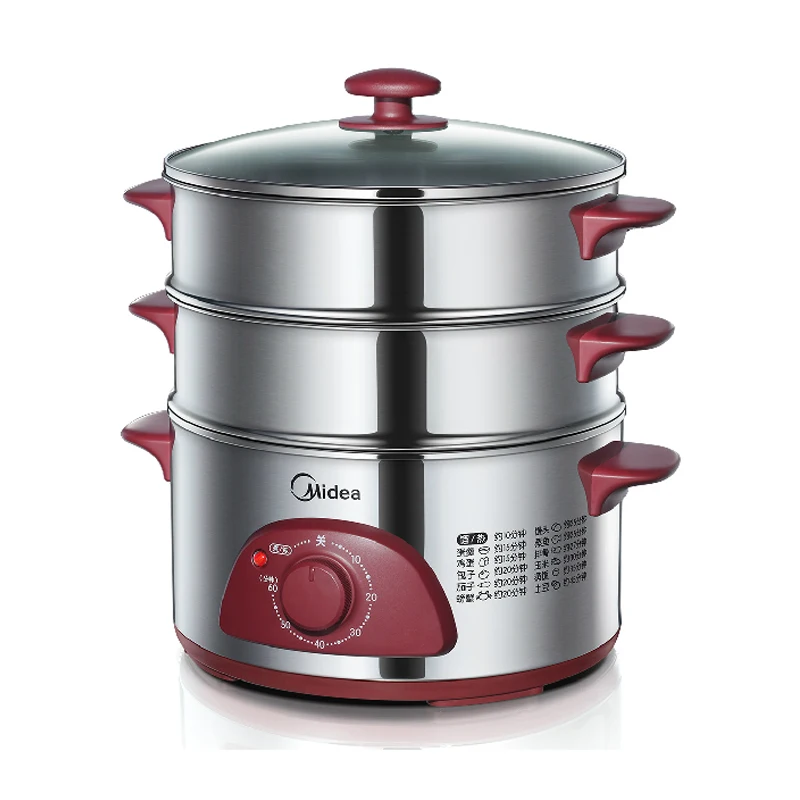

Free shipping Stainless steel multi function three layer super capacity Electric Food Steamers Electric steamer