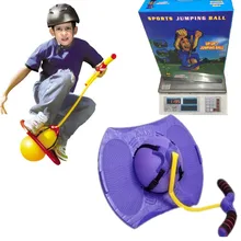 Brinquedo ao ar livre com alça bola de salto crianças equipamentos de bola de fitness bola de brinquedo com corda de borracha bola de salto