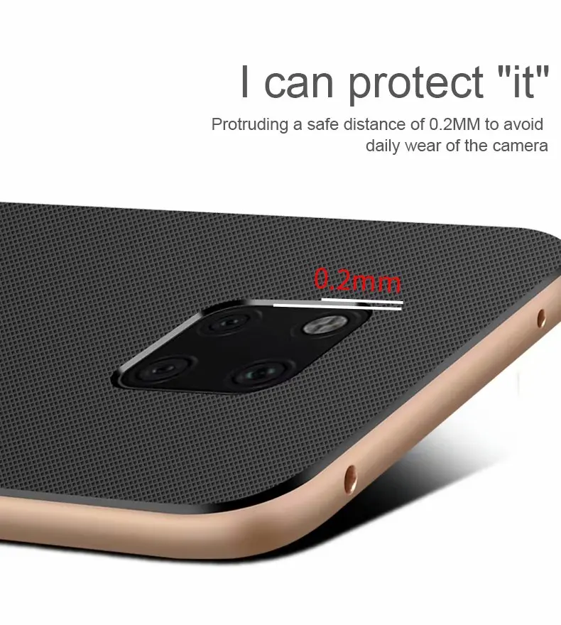 Чехол для Huawei Mate 20 Pro роскошный мягкий силиконовый + поликарбонатный с подставкой