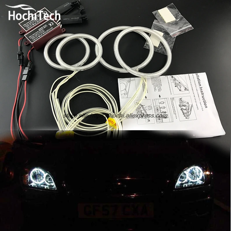 HochiTech ccfl комплект ангельских глаз белый 6000k гало кольца фара для Ford Focus II Mk2 2004 2005 2006