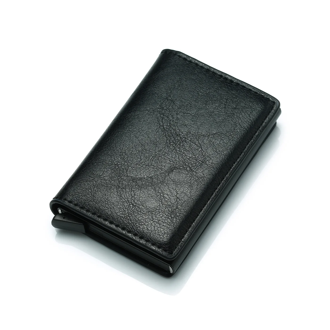 RFID визитница для мужчин кошельки сумка для денег Мужской винтажный коричневый короткий кошелек маленький кожаный бумажник мини кошельки Волшебная - Цвет: Black