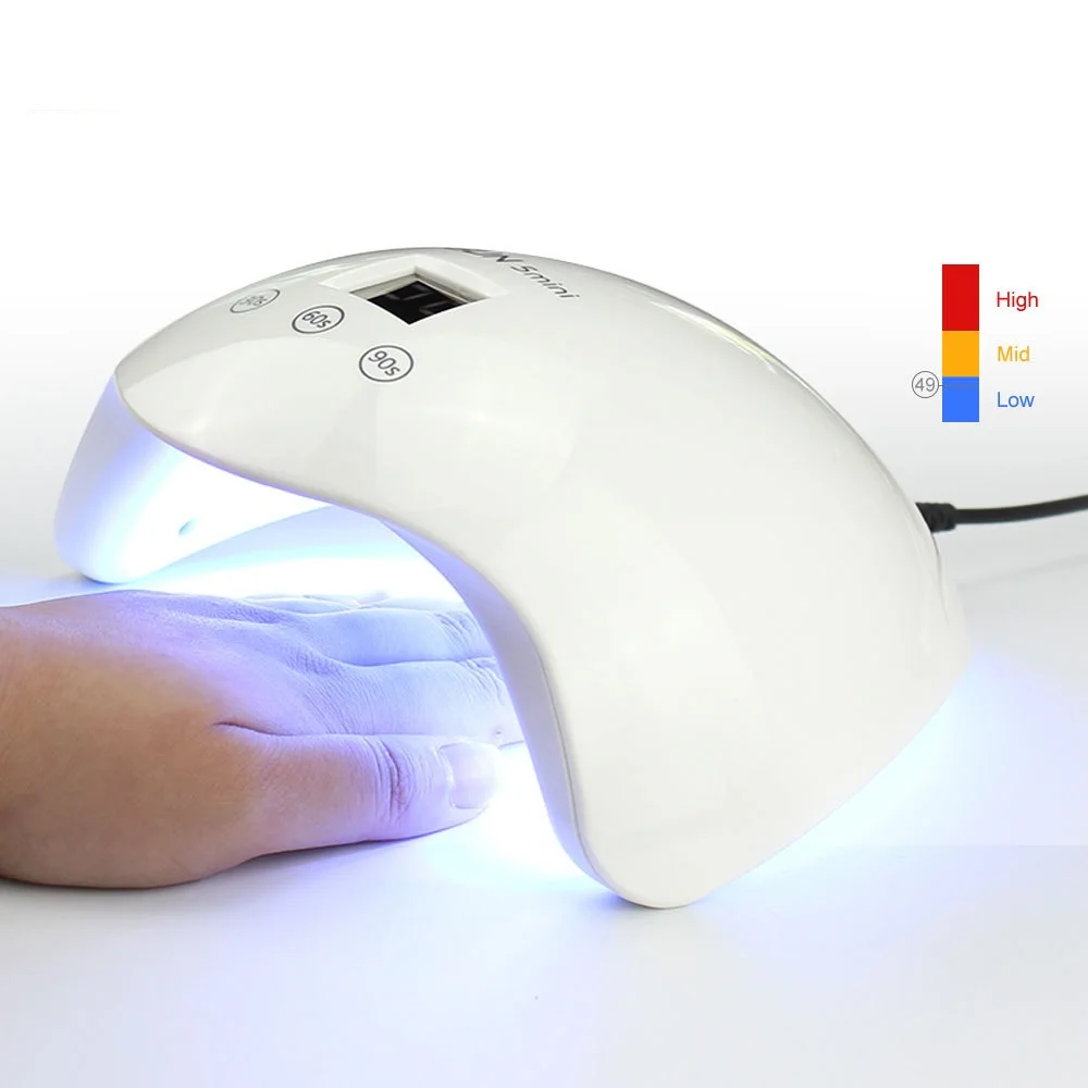 

SUN5 mini Nail Dryer 24W LED UV Lamp Nail Machine Fingernail Toenail Gel Curing Manicure Nail Art Salon Tool Automatic Sensing