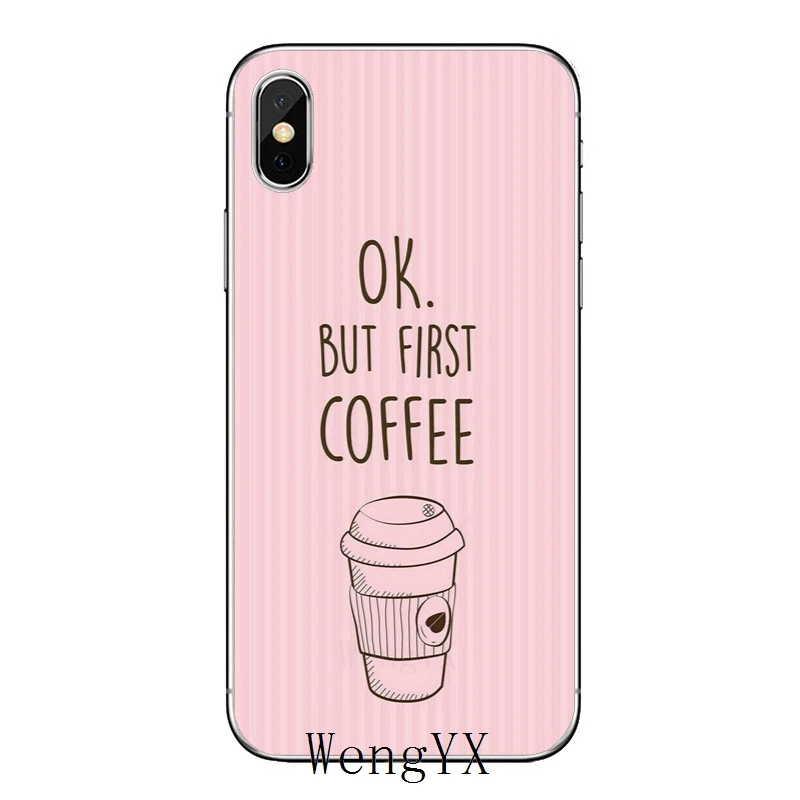 Смешные стильные мягкие Аксессуары Ok But First Coffee чехол для телефона Huawei P7 P8 P9 P10 P20 pro
