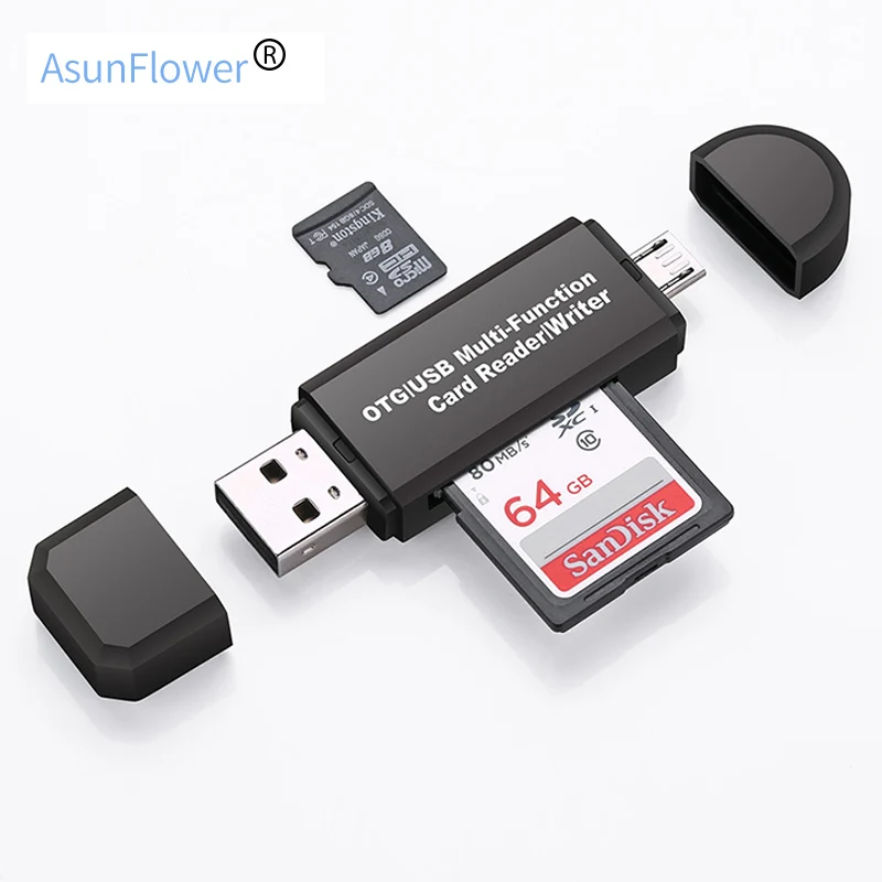 

Type C Micro USB OTG SD TF Card Reader For USB Android Laptop PC Computer Camera Universal Multi-Function Convenient Card Reader