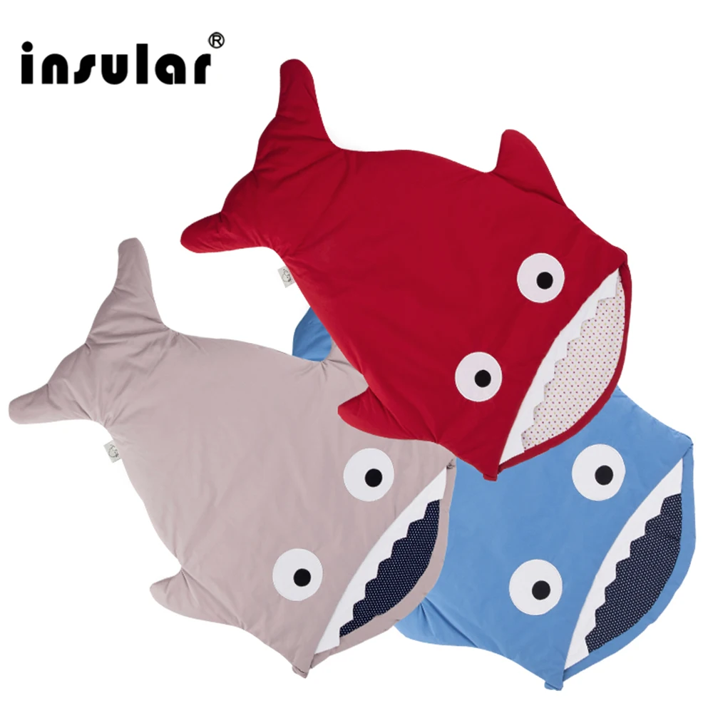 Инсулярный новорожденный спальный мешок в виде акулы детские зимние коляски кровать Пеленальное Одеяло милые постельные принадлежности детский спальный мешок