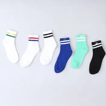 

ZDL-248 Women Men Modern Chic Unisex Classic Stripes Media Corta Preppy Style Set Autumn Winter Casual Cotton Socks 10 pairs