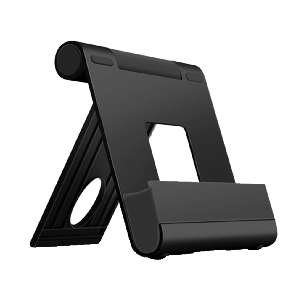 Ручной Стабилизатор Зажим для телефона держатель Подставка для записи iPhone 6 6s Plus samsung Galaxy 360 градусов зажим складной штатив - Цвет: Черный