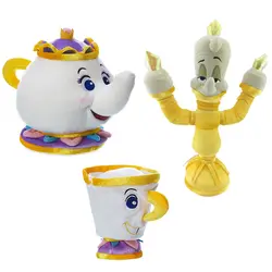Disney красота и чудовище чайник чашечная свеча держатели мягкая игрушка Миссис Поттс мягкие игрушечные лошадки плюшевые куклы дети подарки