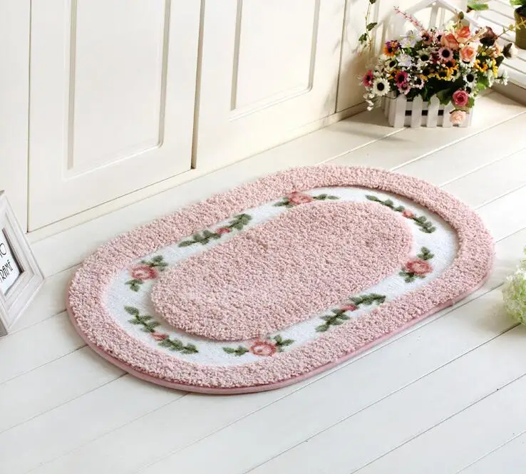 Muticolor Felpa Estera antideslizante ducha de espuma de memoria Alfombra de Baño Dormitorio Piso