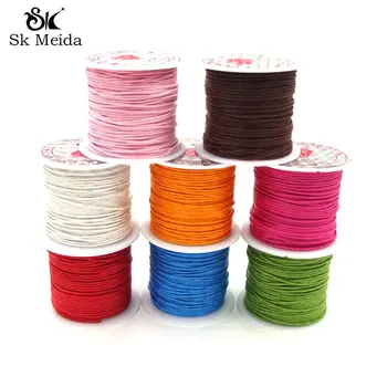 

1.0mm 10m Roll Waxed Cord For Bracelet Necklace Making Wax Cords Cordones Thread String Wholesale Diy Jewelry Accessory AGC-95
