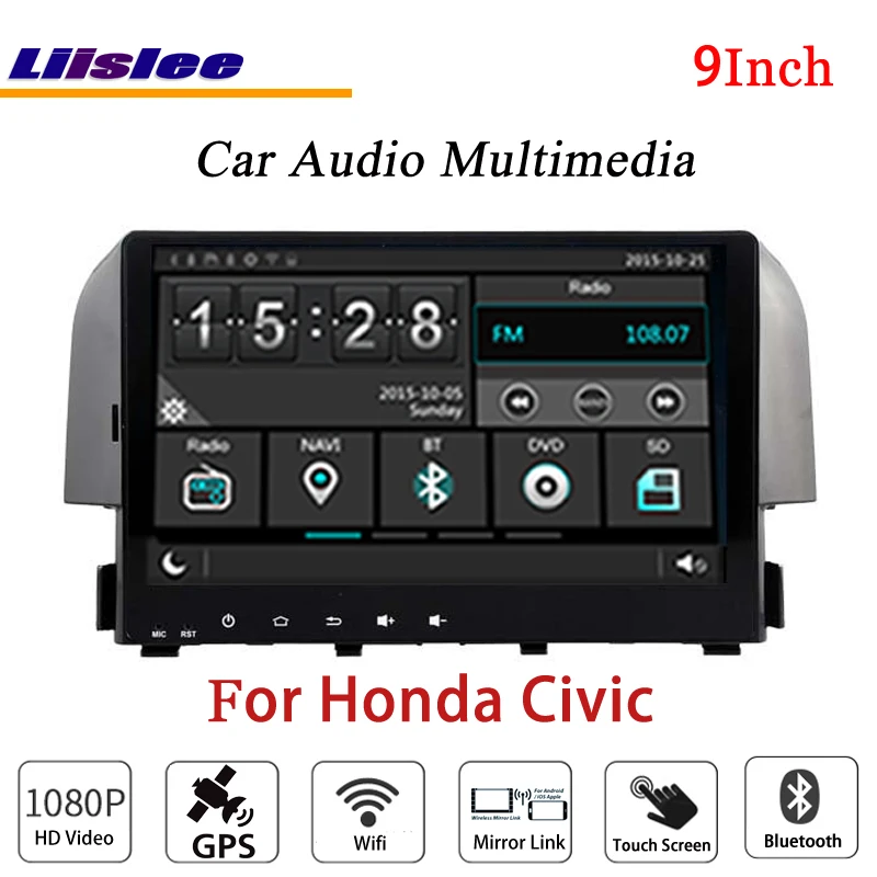 Excellent Liislee For Honda Civic 2016 Stereo Android Radio DVD Player TV BT Wifi GPS MAP NAV Navigation 1080P System Original NAVI Design 2 Excellent Liislee For Honda Civic 2016 Stereo Android Radio DVD Player TV BT Wifi GPS MAP NAV Navigation 1080P System Original NAVI Design 2