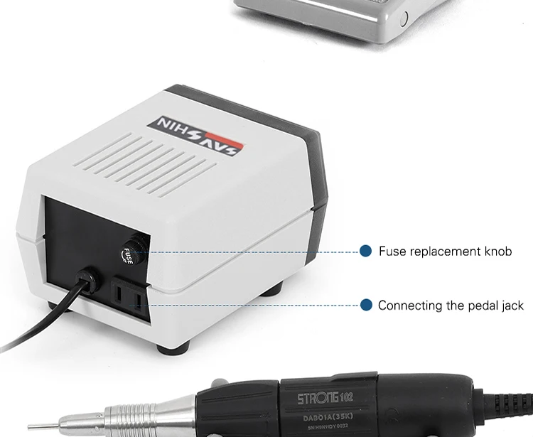 Broca do Unha Máquina de Trituração para o Arquivo do Unha 204 + 102 Forte Bocados Manicure Elétrica Conjunto Equipamento 65w 35000rpm 4 Cheap Brocas elétricas p manicure e acessórios