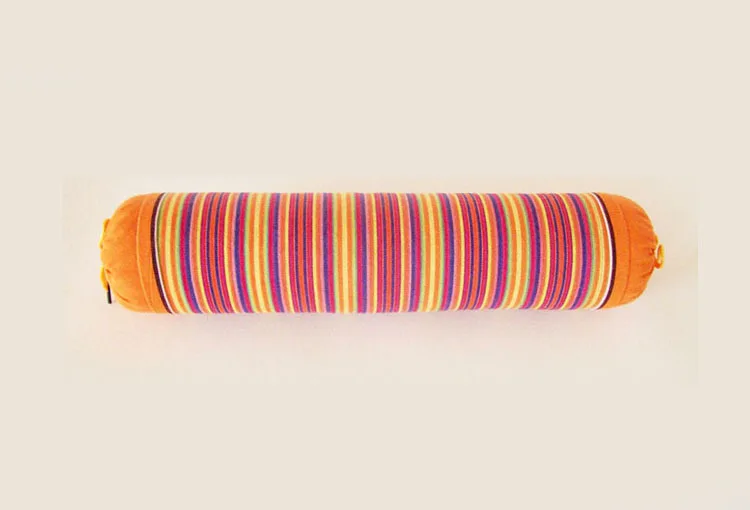Полосатая Шейная подушка для йоги, старая грубая ткань, гречневая подушка, подушка для здоровья, подушка для физиотерапии, подушка для шеи - Цвет: Orange strips