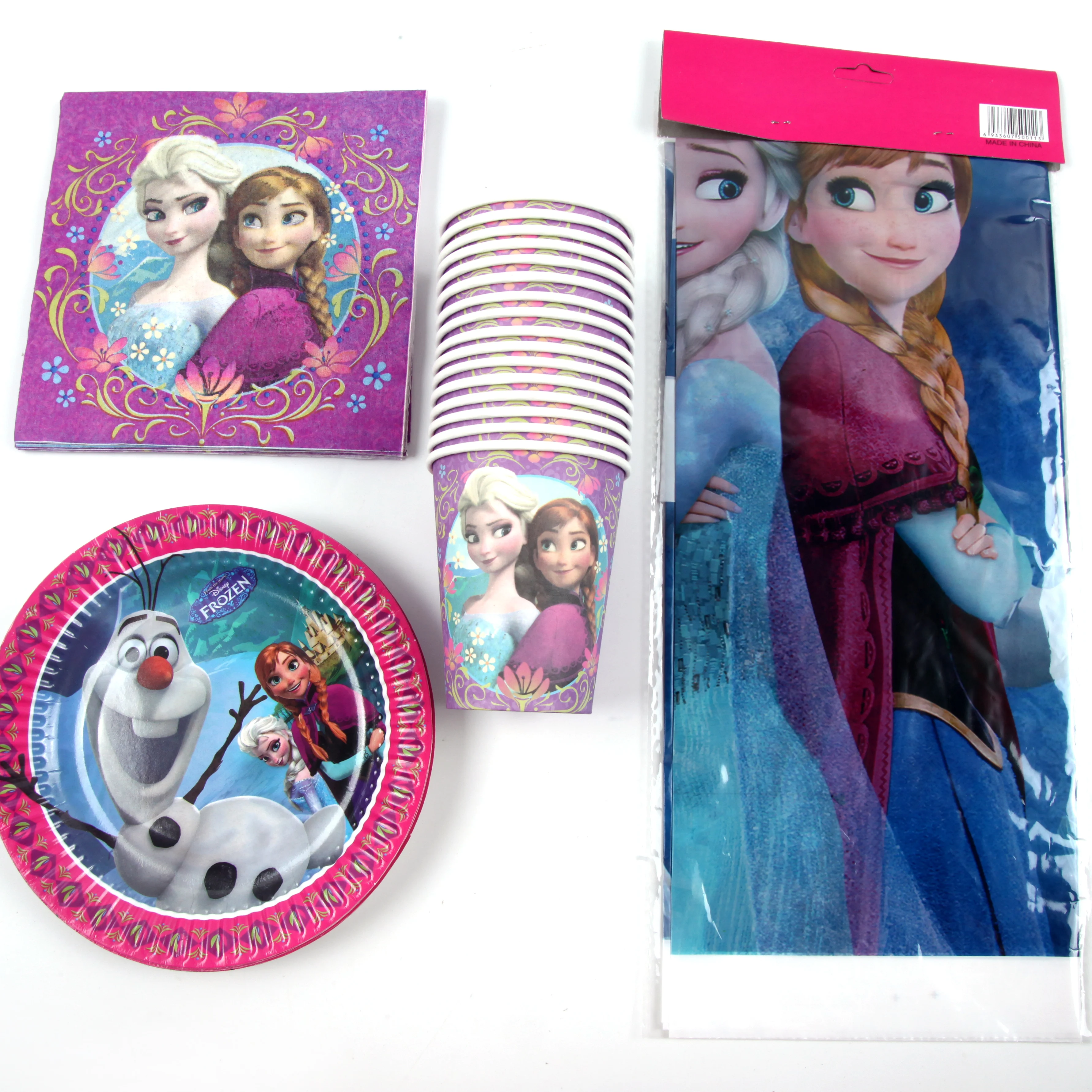 

25PCS Disney Frozen Heme Cup Tablecloth Festive Party Supplies Event Disposable Party Tableware/Kids Birthday Party Decoration