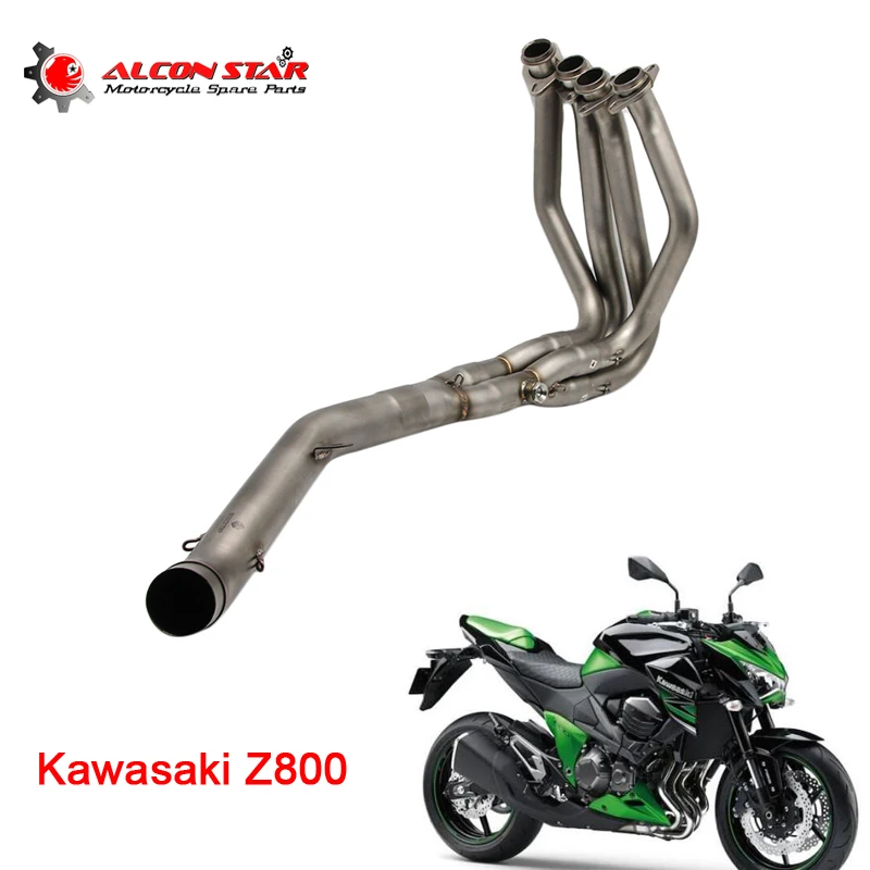 Alconstar Z800 Motorcycle Middle Pipe Exhaust Muffler Connect Exhaust Link For KAWASAKI Z800