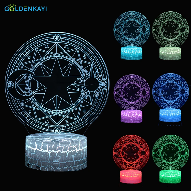 

Originality Night Lights Magic Circle 3D LED Atmosphere Table Lamp Visual RGB Bulb For Baby Gift Romantic Colorful Lights
