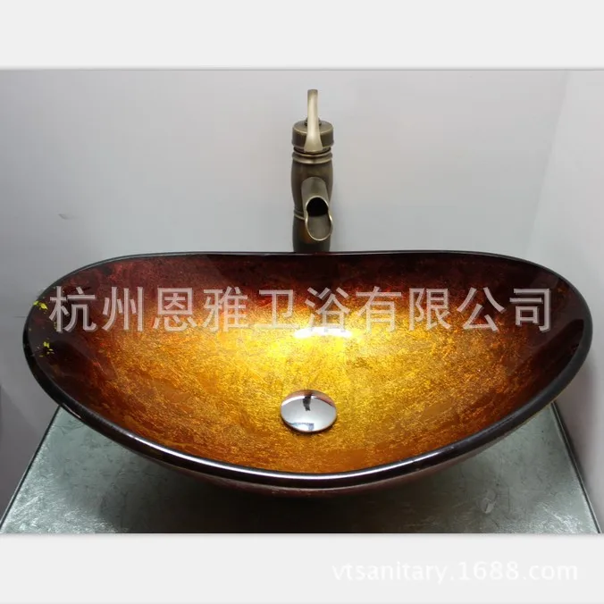 New Classical washbasins / painted art basin counter glass bath washbasin N-62 |