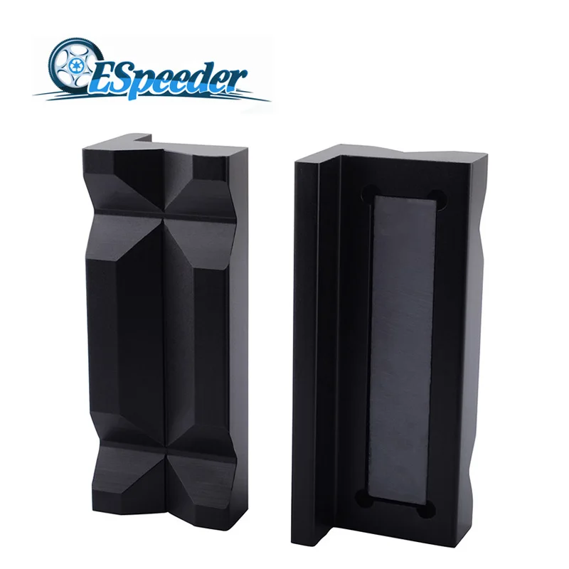 

ESPEEDER Aluminum Vise Jaw Protective Inserts Universal Black For AN Oil Hose Fittings With Magnetic Back Holder Plastic