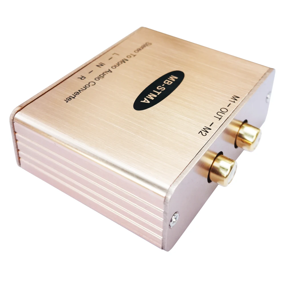

Stereo to Mono Audio Adapter Stereo Audio to mono Converter Stereo Audio Mixer with isolation output 2-CH Audio Mixer