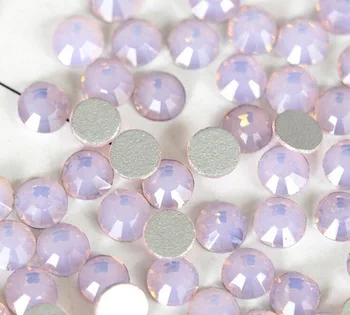 

2018 New arrival Pink Opal Non hot fix Nail Rhinestones Crystal swarovsky Glue On Rhinestones Loose Strass for Nails Acessories