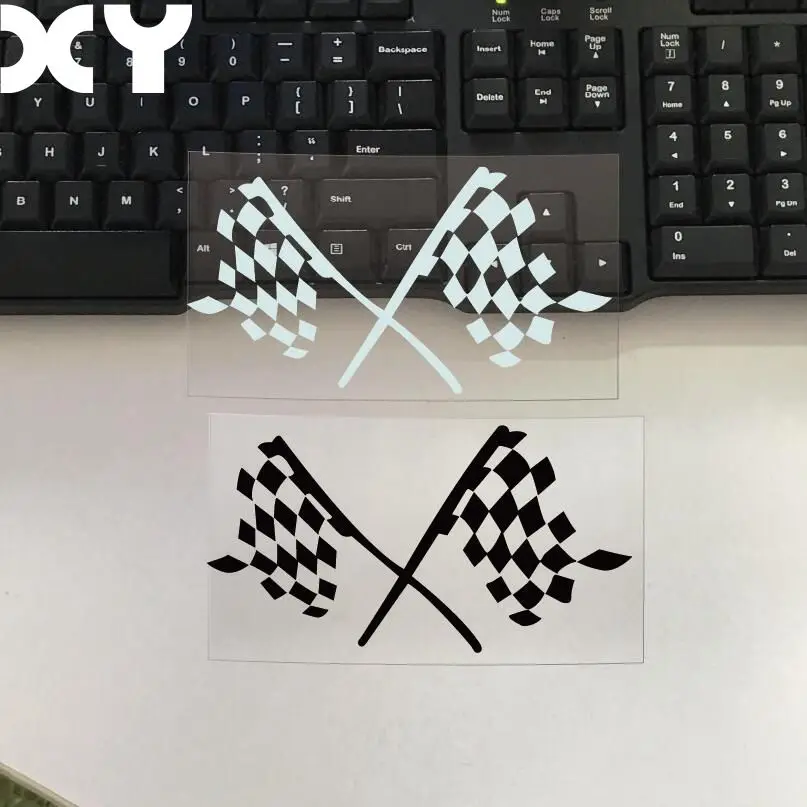 

Car Stickers Automobile Race Check Flag Applique Waterproof Stickers Drop Shipping