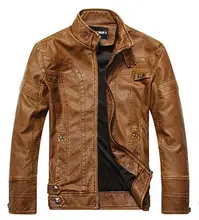 Autumn And Winter Men’s Suede Leather Jacket Young Men’s Casual Leisure Short Section Slim Fur Pu Leather Clothing
